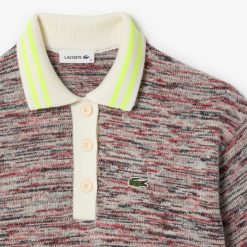 Pullovers | LACOSTE Pull Col Polo En Coton Et Laine D'Alpaga