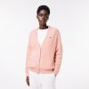 Pullovers | LACOSTE Cardigan Femme Lacoste Col En V En Laine