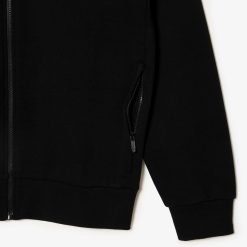 Sweatshirts | LACOSTE Sweatshirt Jogger Zippe Homme Regular Fit Lacoste En Molleton Gratte