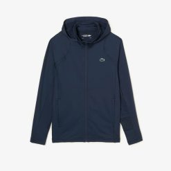 Vetements De Sport | LACOSTE Sweatshirt Zippe Homme Lacoste Sport Avec Capuche Et Col Montant