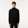 Pullovers | LACOSTE Pull A Col Roule En Laine Merinos Unie