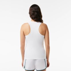 Vetements De Sport | LACOSTE Debardeur Femme Lacoste Sport Slim Fit En Maille Cotelee