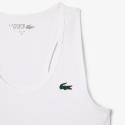 Vetements De Sport | LACOSTE Debardeur Femme Lacoste Sport Slim Fit En Maille Cotelee