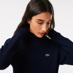 Pullovers | LACOSTE Pull Lacoste Femme Col Montant En Laine