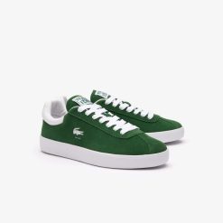 Sneakers | LACOSTE Sneakers Baseshot Femme En Cuir Velours