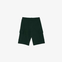 Vetements Garcon | LACOSTE Short Cargo En Molleton Gratte De Coton