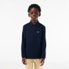 Vetements Garcon | LACOSTE Polo Regular Fit A Manches Longues Enfant Lacoste En Petit Pique Uni