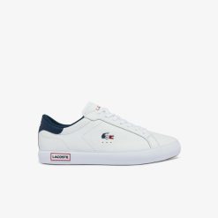 Sneakers | LACOSTE Sneakers Powercourt Homme En Cuir Tricolore