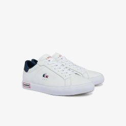 Sneakers | LACOSTE Sneakers Powercourt Homme En Cuir Tricolore