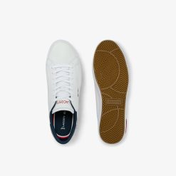 Sneakers | LACOSTE Sneakers Powercourt Homme En Cuir Tricolore