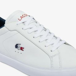 Sneakers | LACOSTE Sneakers Powercourt Homme En Cuir Tricolore