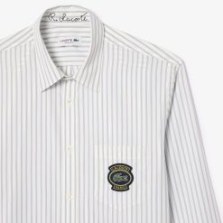 Chemises | LACOSTE Chemise Rayee Avec Badge