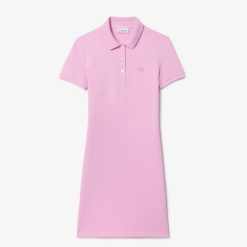 Robes & Jupes | LACOSTE Robe Polo En Pique De Coton Stretch