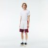 Pantalons & Shorts | LACOSTE Short Jogger Regular Fit Color-Block En Molleton Gratte