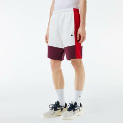 Pantalons & Shorts | LACOSTE Short Jogger Regular Fit Color-Block En Molleton Gratte