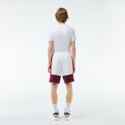 Pantalons & Shorts | LACOSTE Short Jogger Regular Fit Color-Block En Molleton Gratte