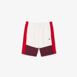 Pantalons & Shorts | LACOSTE Short Jogger Regular Fit Color-Block En Molleton Gratte