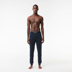 Sous-Vetements & Vetements D'Interieur | LACOSTE Pantalon De Pyjama En Coton Stretch A Motif Crocodiles