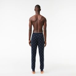 Sous-Vetements & Vetements D'Interieur | LACOSTE Pantalon De Pyjama En Coton Stretch A Motif Crocodiles