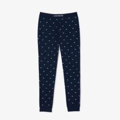 Sous-Vetements & Vetements D'Interieur | LACOSTE Pantalon De Pyjama En Coton Stretch A Motif Crocodiles