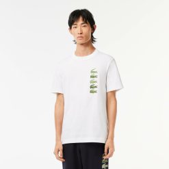 T-Shirts | LACOSTE T-Shirt Regular Fit Avec Crocodiles Iconiques