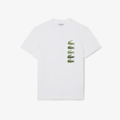 T-Shirts | LACOSTE T-Shirt Regular Fit Avec Crocodiles Iconiques