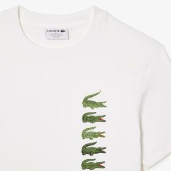 T-Shirts | LACOSTE T-Shirt Regular Fit Avec Crocodiles Iconiques