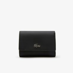 Portefeuilles & Petite Maroquinerie | LACOSTE Porte-Monnaie Femme Lacoste Anna Avec Rabat A Pression