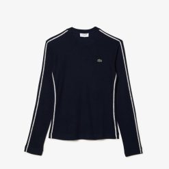 T-Shirts | LACOSTE T-Shirt Fabrique En France En Lyocell Et Laine