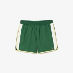 Maillots De Bain | LACOSTE Short De Bain Mi-Long Color-Block Avec Bandes