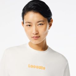 T-Shirts | LACOSTE T-Shirt En Jersey De Coton Doux Imprime Vintage