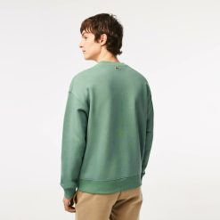 Sweatshirts | LACOSTE Sweatshirt Jogger Col Rond Homme Lacoste Loose Fit Imprime Crocodile