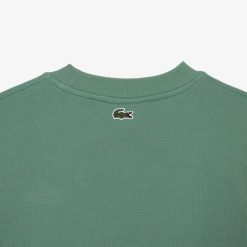 Sweatshirts | LACOSTE Sweatshirt Jogger Col Rond Homme Lacoste Loose Fit Imprime Crocodile