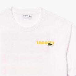 T-Shirts | LACOSTE T-Shirt Delave Avec Imprime Lacoste En Degrade