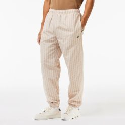 Pantalons & Shorts | LACOSTE Pantalon De Survetement Sportsuit Taffetas Imprime Monogramme