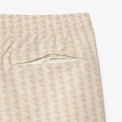 Pantalons & Shorts | LACOSTE Pantalon De Survetement Sportsuit Taffetas Imprime Monogramme