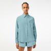 Chemises & Hauts | LACOSTE Chemise Femme Lacoste Oversize Fit En Popeline De Coton