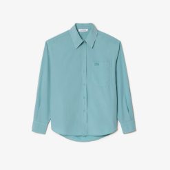 Chemises & Hauts | LACOSTE Chemise Femme Lacoste Oversize Fit En Popeline De Coton