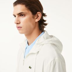 Survetements | LACOSTE Veste Courte Sportsuit Avec Capuche Amovible En Tissu Deperlant