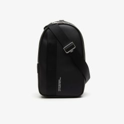 Sacs Banane | LACOSTE Sacoche Compacte Homme En Cuir De Vachette