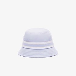 Chapeaux & Casquettes | LACOSTE Bob En Gabardine De Coton Avec Bandes Contrastees