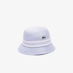 Chapeaux & Casquettes | LACOSTE Bob En Gabardine De Coton Avec Bandes Contrastees