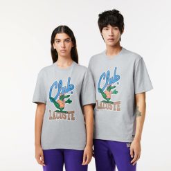 T-Shirts | LACOSTE T-Shirt Relaxed Fit Avec Imprime Signature