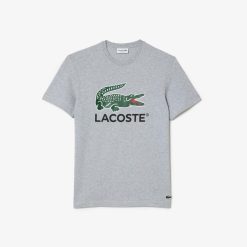 T-Shirts | LACOSTE T-Shirt Imprime Signature En Jersey De Coton