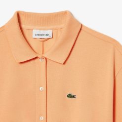 Robes & Jupes | LACOSTE Robe Polo Avec Ceinture Femme Lacoste En Petit Pique Souple