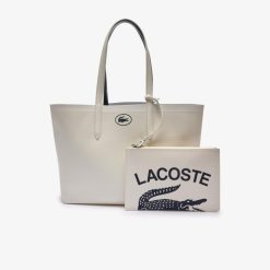 Sacs A Main & Cabas | LACOSTE Sac Cabas Anna Reversible Effet Petit Pique