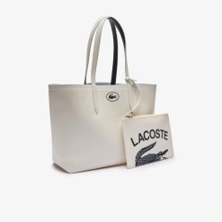 Sacs A Main & Cabas | LACOSTE Sac Cabas Anna Reversible Effet Petit Pique