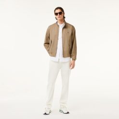 Manteaux & Vestes | LACOSTE Blouson Harrington En Twill De Coton Deperlant