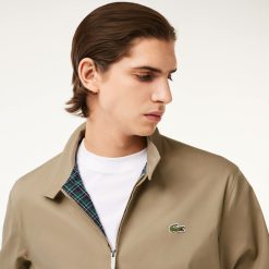 Manteaux & Vestes | LACOSTE Blouson Harrington En Twill De Coton Deperlant