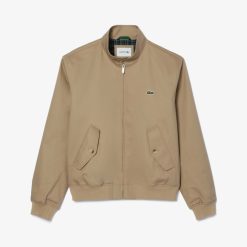 Manteaux & Vestes | LACOSTE Blouson Harrington En Twill De Coton Deperlant